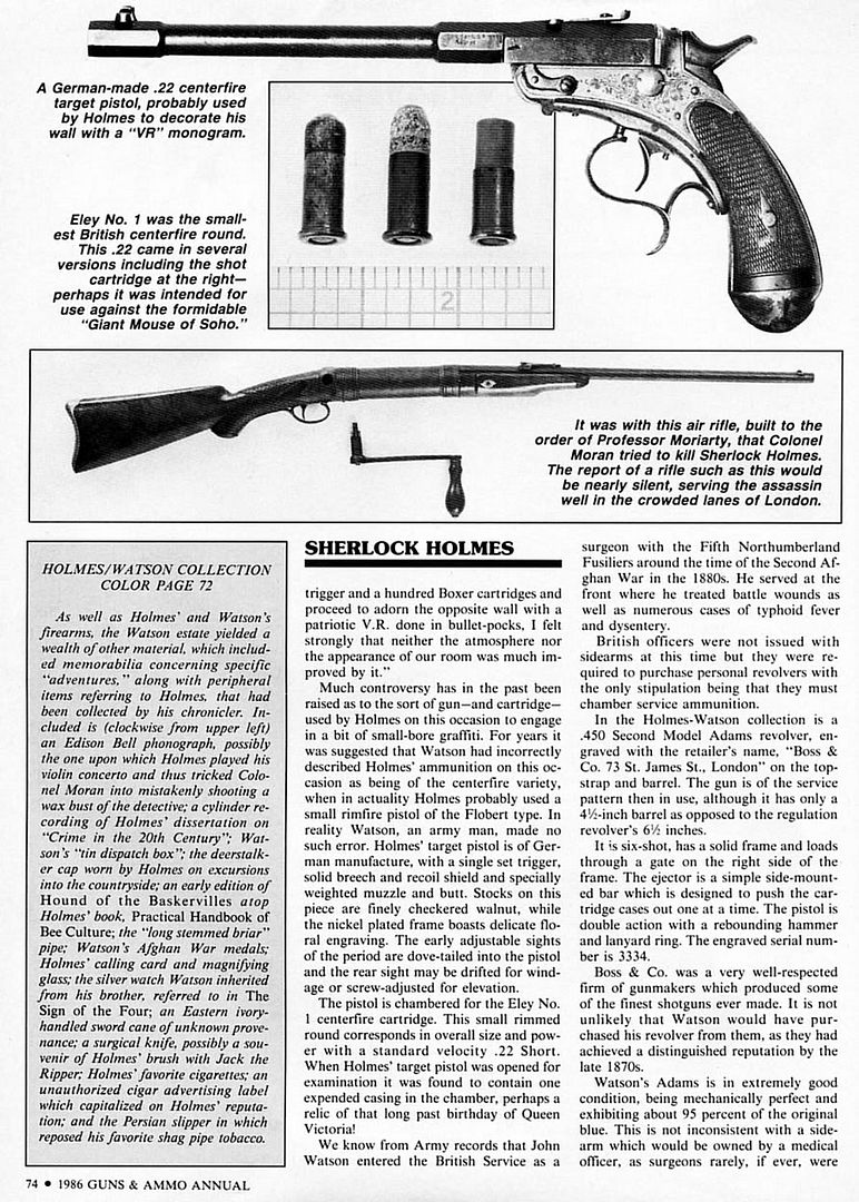 Dr Watson's "Service Revolver" in Sherlock Holmes Books